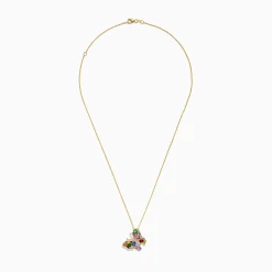 Necklaces & Pendants|Effy Jewelry Watercolors 14K Yellow Gold Multi Sapphire Butterfly Pendant