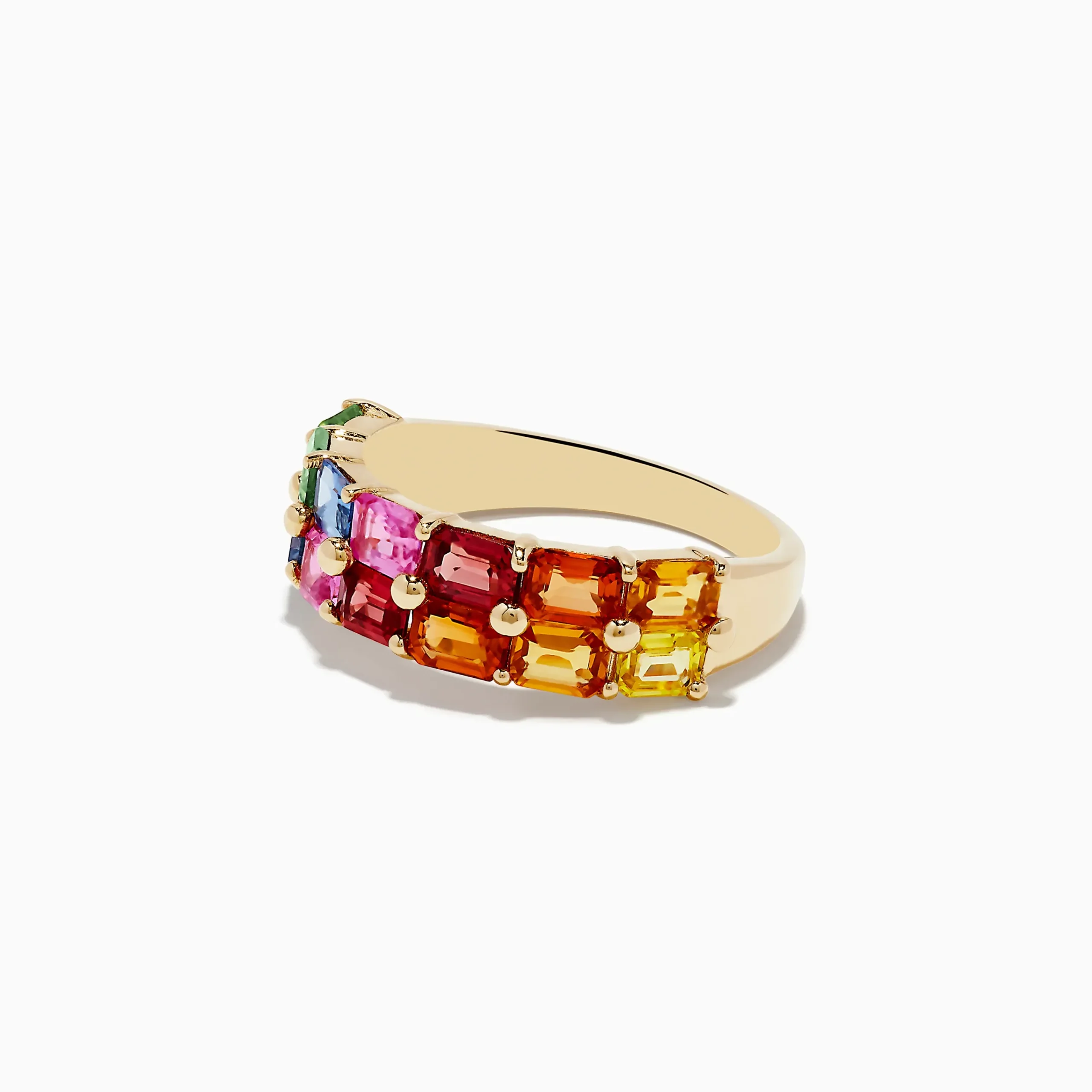 Rings|Effy Jewelry Watercolors 14K Yellow Gold Multi Sapphire Ring