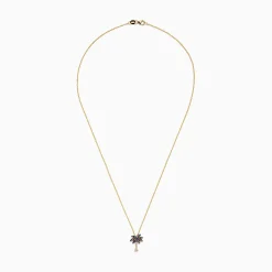 Necklaces & Pendants|Effy Jewelry Watercolors 14K Yellow Gold Multi Sapphire u0026 Diamond Palm Tree Pendant, 0.33 TCW