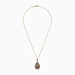 Necklaces & Pendants|Effy Jewelry Watercolors 14K Yellow Gold Multi Sapphire u0026 Diamond Pendant, 4.21 TCW