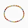 Bracelets|Effy Jewelry Watercolors 14K Yellow Multi Sapphire and Diamond Tennis Bracelet