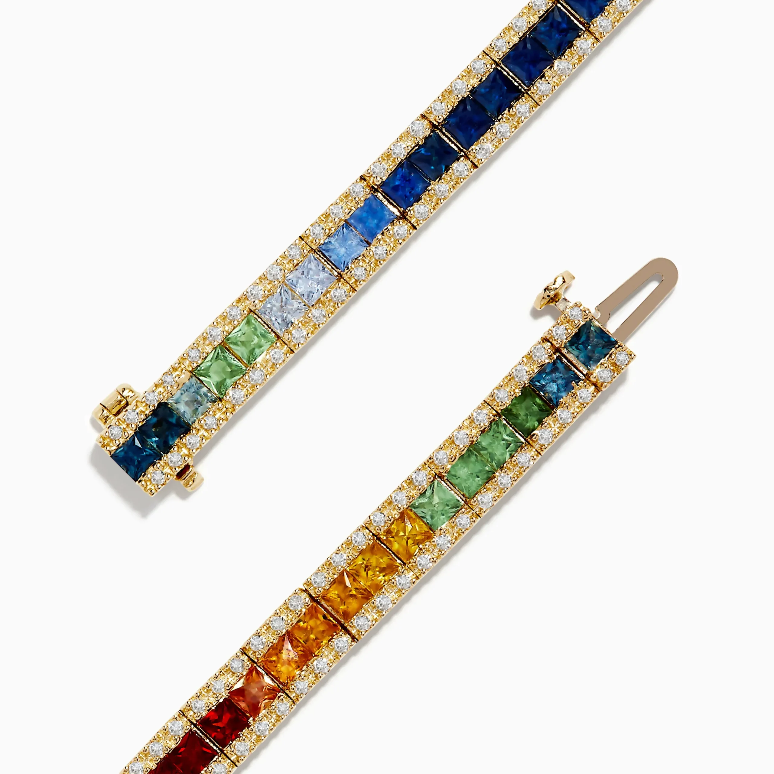 Bracelets|Effy Jewelry Watercolors Sapphire and Diamond Bracelet, 9.16 TCW